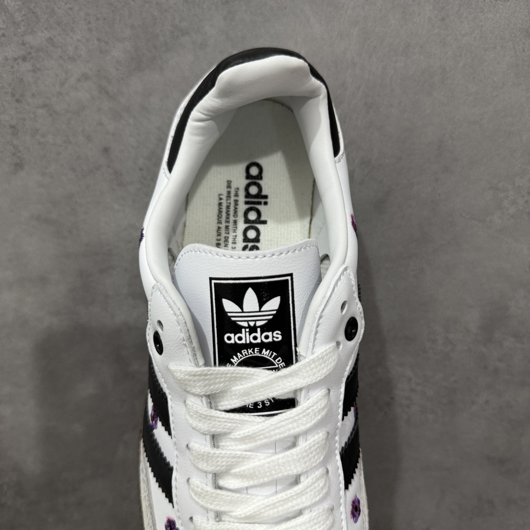 图片[8]-【定制版】Adidas originals Samba OG 灰白小花 此款以简约大方的造型设计，给人以随性休闲的时尚格调，穿着舒适轻便，运动灵活自如，蓝满足日常个性穿搭。 货号：IF4390 尺码：35 36 36.5 37 38 38.5 39 40-选品中心