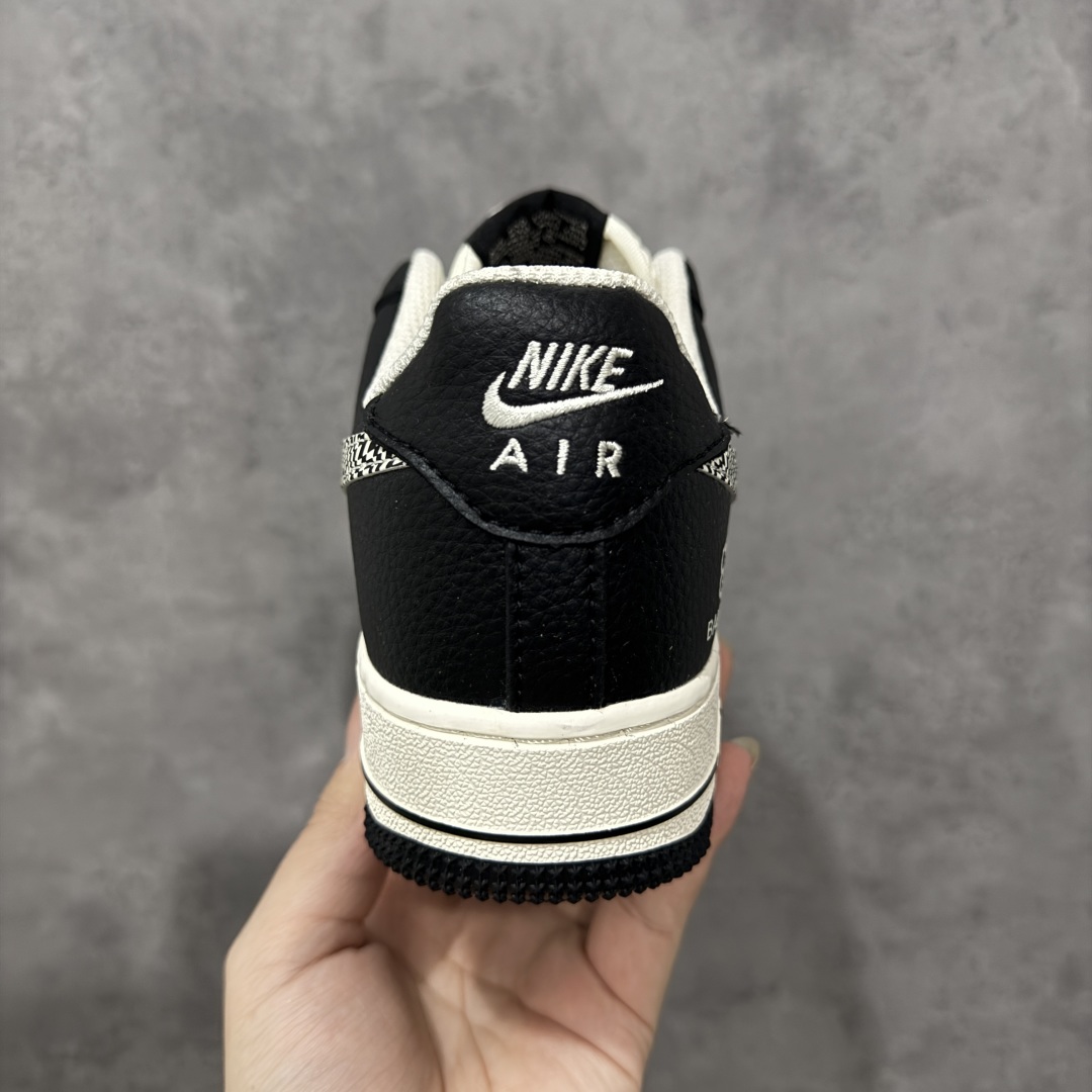 定制版Nike Air Force 1'07 Low 巴黎世家联名 米黑创意勾 空军一号低帮休闲板鞋  HJ3318-003
