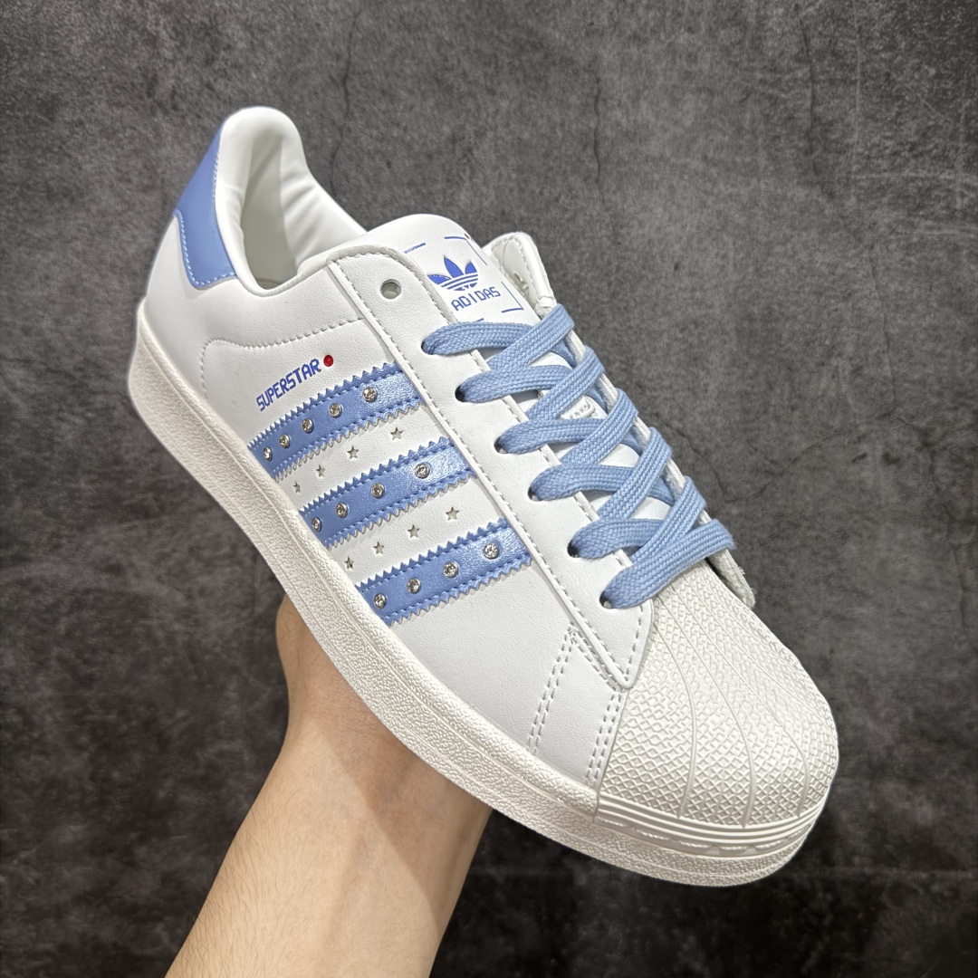    
【纯原版】Adidas Originals Superstar 全新配色 白蓝钻
贝壳头休闲板鞋
