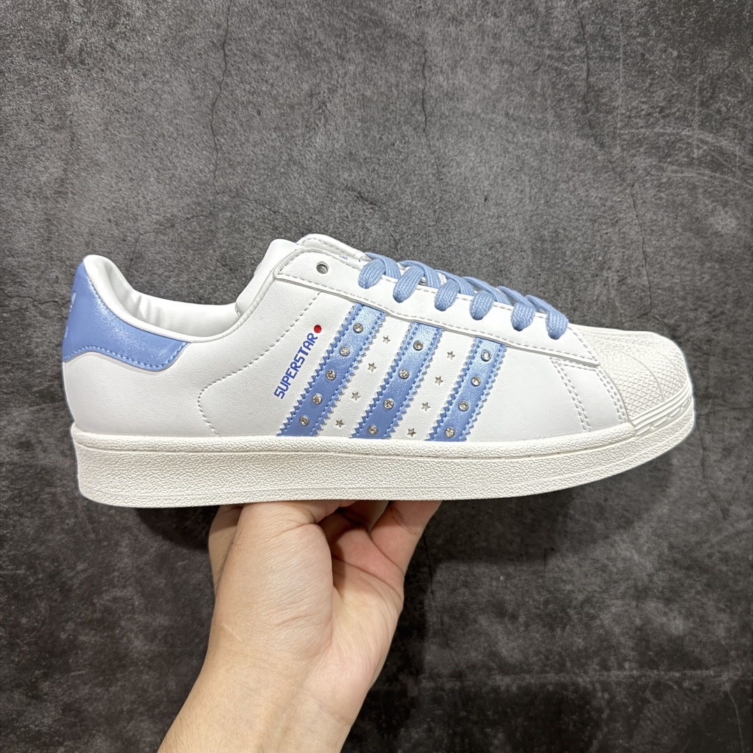    
【纯原版】Adidas Originals Superstar 全新配色 白蓝钻
贝壳头休闲板鞋