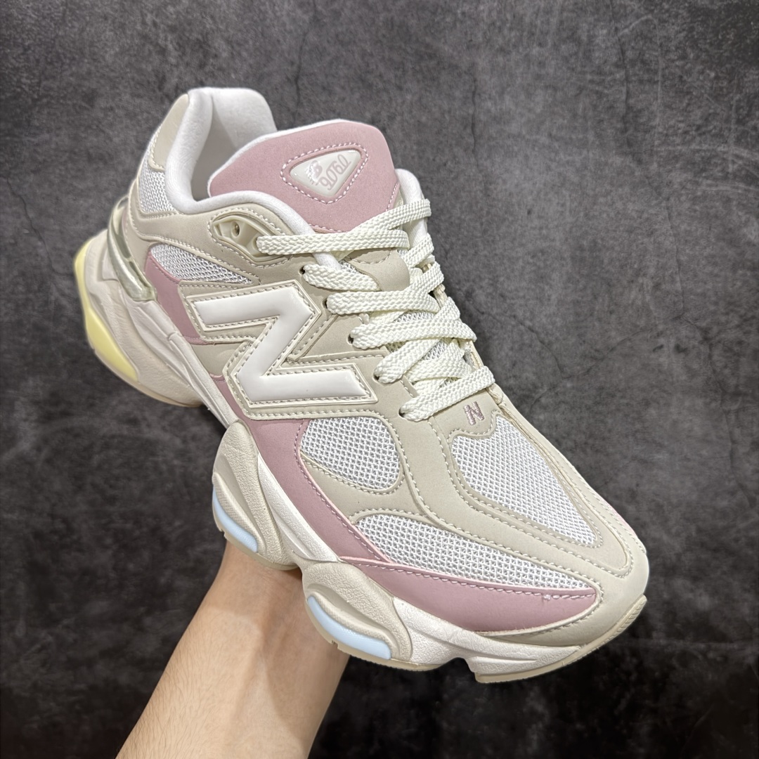纯原版 New Balance NB9060 联名款 复古休闲运动慢跑鞋 灰粉色 U9060JDP