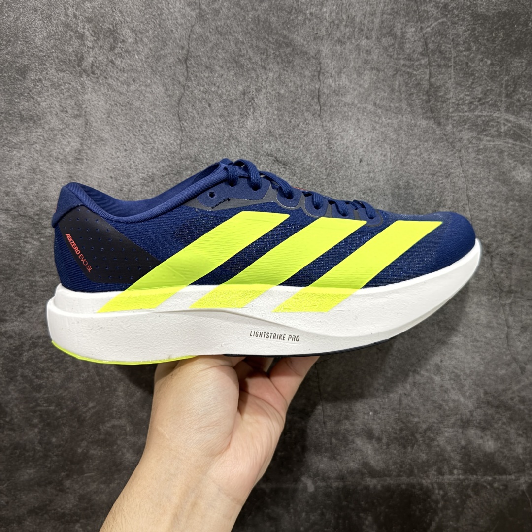 【PK版】AD Adizero Evo SL M 零度系列马拉松轻量竞速运动跑鞋 JP3415 蓝黄 原材料 内置碳板 原厂网纱潮流 超临界发泡大底 脚感软弹度与原版非常接近 细节目前市场最接近原版品质 尺码:36 36.5 37.5 38 38.5 39 40 40.5 41 42 42.5 43 44 44.5 45 46-选品中心