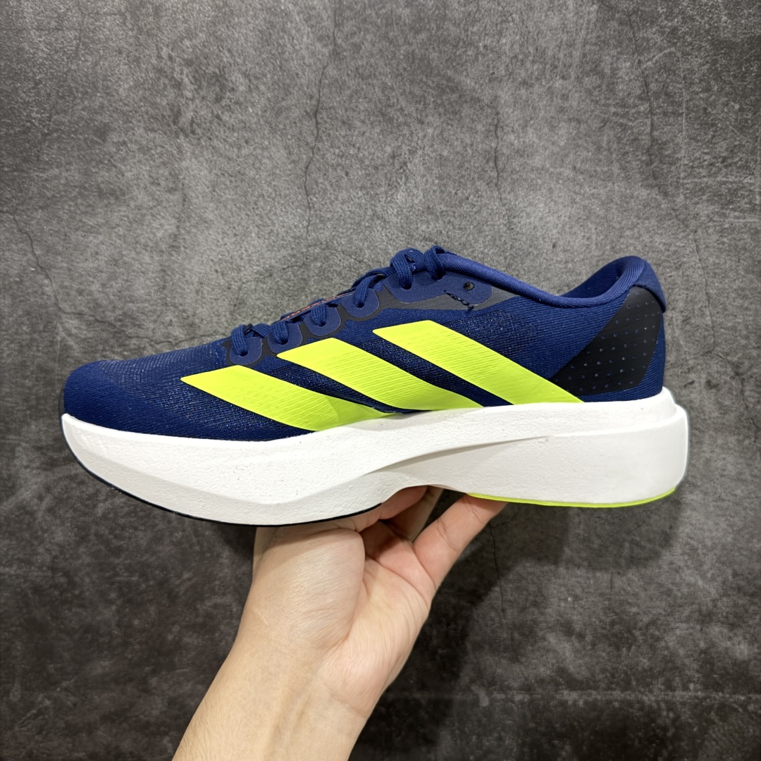 图片[2]-【PK版】AD Adizero Evo SL M 零度系列马拉松轻量竞速运动跑鞋 JP3415 蓝黄 原材料 内置碳板 原厂网纱潮流 超临界发泡大底 脚感软弹度与原版非常接近 细节目前市场最接近原版品质 尺码：36 36.5 37.5 38 38.5 39 40 40.5 41 42 42.5 43 44 44.5 45 46-选品中心