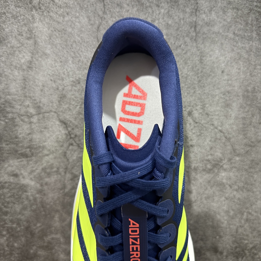 图片[8]-【PK版】AD Adizero Evo SL M 零度系列马拉松轻量竞速运动跑鞋 JP3415 蓝黄 原材料 内置碳板 原厂网纱潮流 超临界发泡大底 脚感软弹度与原版非常接近 细节目前市场最接近原版品质 尺码：36 36.5 37.5 38 38.5 39 40 40.5 41 42 42.5 43 44 44.5 45 46-选品中心