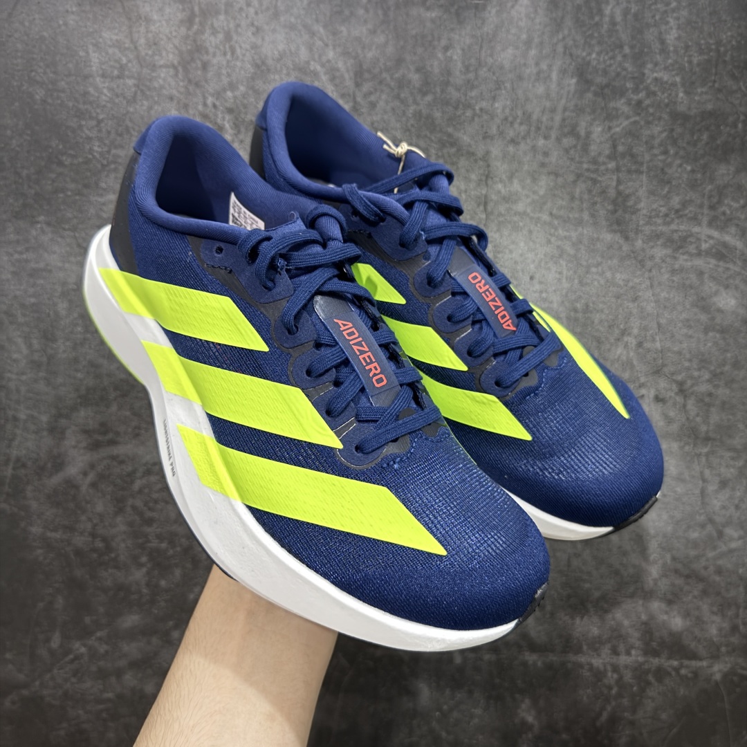 【PK版】AD Adizero Evo SL M 零度系列马拉松轻量竞速运动跑鞋 JP3415 蓝黄 原材料 内置碳板 原厂网纱潮流 超临界发泡大底 脚感软弹度与原版非常接近 细节目前市场最接近原版品质 尺码:36 36.5 37.5 38 38.5 39 40 40.5 41 42 42.5 43 44 44.5 45 46-选品中心