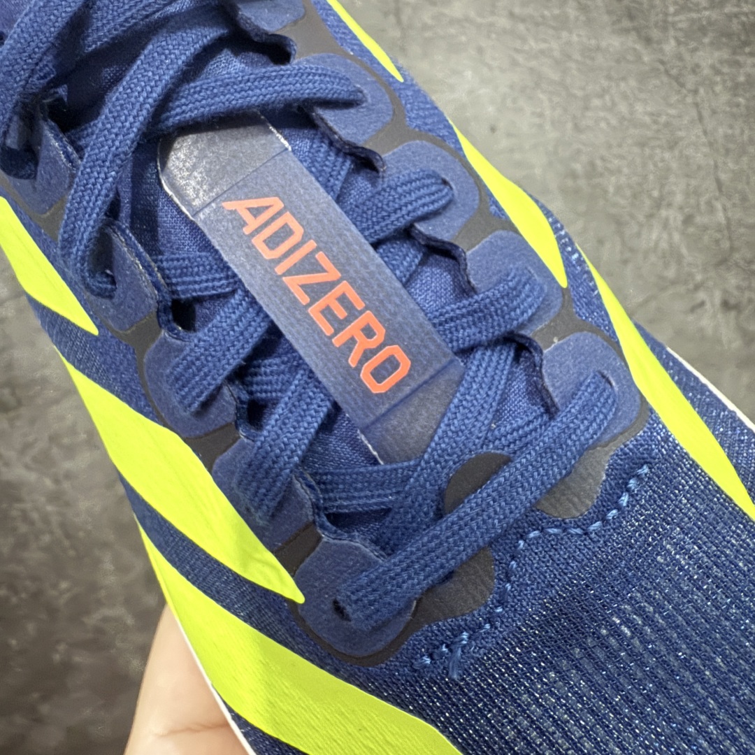图片[5]-【PK版】AD Adizero Evo SL M 零度系列马拉松轻量竞速运动跑鞋 JP3415 蓝黄 原材料 内置碳板 原厂网纱潮流 超临界发泡大底 脚感软弹度与原版非常接近 细节目前市场最接近原版品质 尺码：36 36.5 37.5 38 38.5 39 40 40.5 41 42 42.5 43 44 44.5 45 46-选品中心