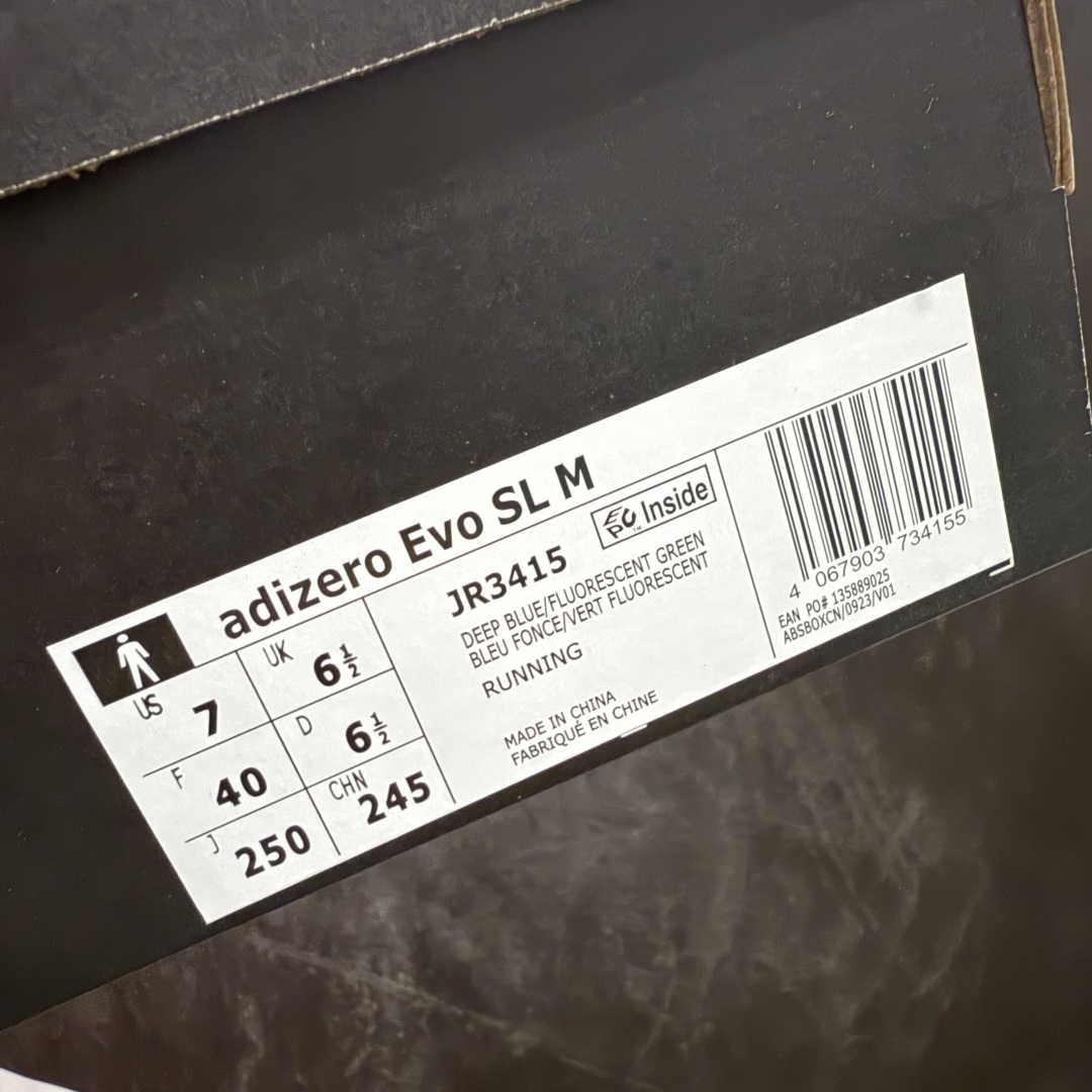 图片[9]-【PK版】AD Adizero Evo SL M 零度系列马拉松轻量竞速运动跑鞋 JP3415 蓝黄 原材料 内置碳板 原厂网纱潮流 超临界发泡大底 脚感软弹度与原版非常接近 细节目前市场最接近原版品质 尺码：36 36.5 37.5 38 38.5 39 40 40.5 41 42 42.5 43 44 44.5 45 46-选品中心