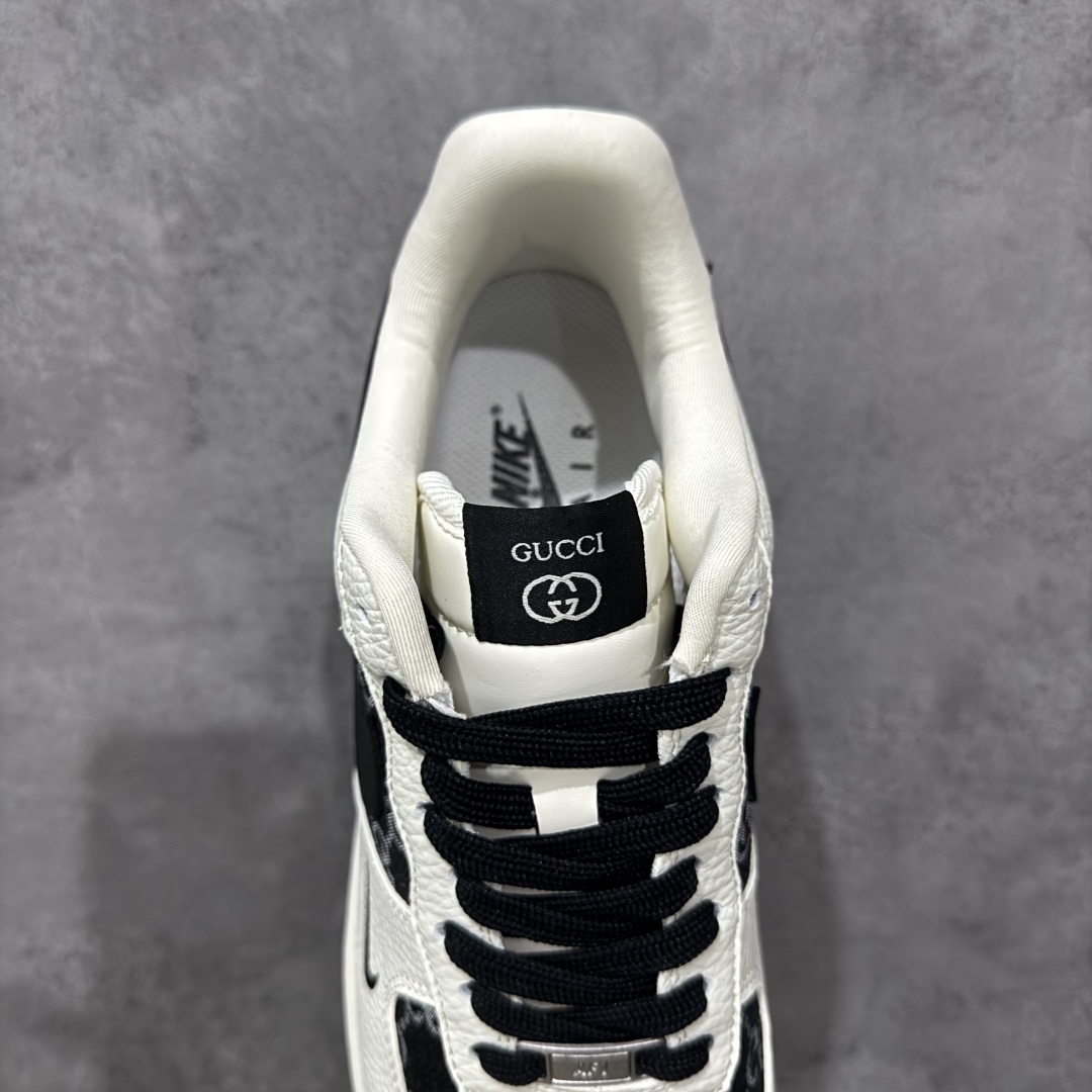 图片[8]-【定制版】Nike Air Force 1\’07 Low 古驰联名 白黑织布 空军一号低帮休闲板鞋  #原楦头原纸板 原装鞋盒 原厂鞋底 超高清洁度 细节完美 货号：SC0601-571  尺码：36 36.5 37.5 38 38.5 39 40 40.5 41 42 42.5 43 44 44.5 45-选品中心