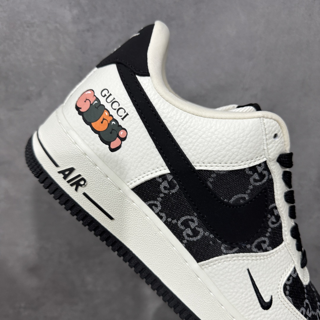 图片[7]-【定制版】Nike Air Force 1\’07 Low 古驰联名 白黑织布 空军一号低帮休闲板鞋  #原楦头原纸板 原装鞋盒 原厂鞋底 超高清洁度 细节完美 货号：SC0601-571  尺码：36 36.5 37.5 38 38.5 39 40 40.5 41 42 42.5 43 44 44.5 45-选品中心