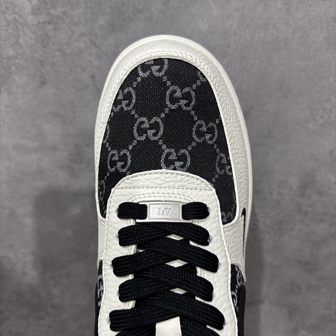 图片[5]-【定制版】Nike Air Force 1\’07 Low 古驰联名 白黑织布 空军一号低帮休闲板鞋  #原楦头原纸板 原装鞋盒 原厂鞋底 超高清洁度 细节完美 货号：SC0601-571  尺码：36 36.5 37.5 38 38.5 39 40 40.5 41 42 42.5 43 44 44.5 45-选品中心