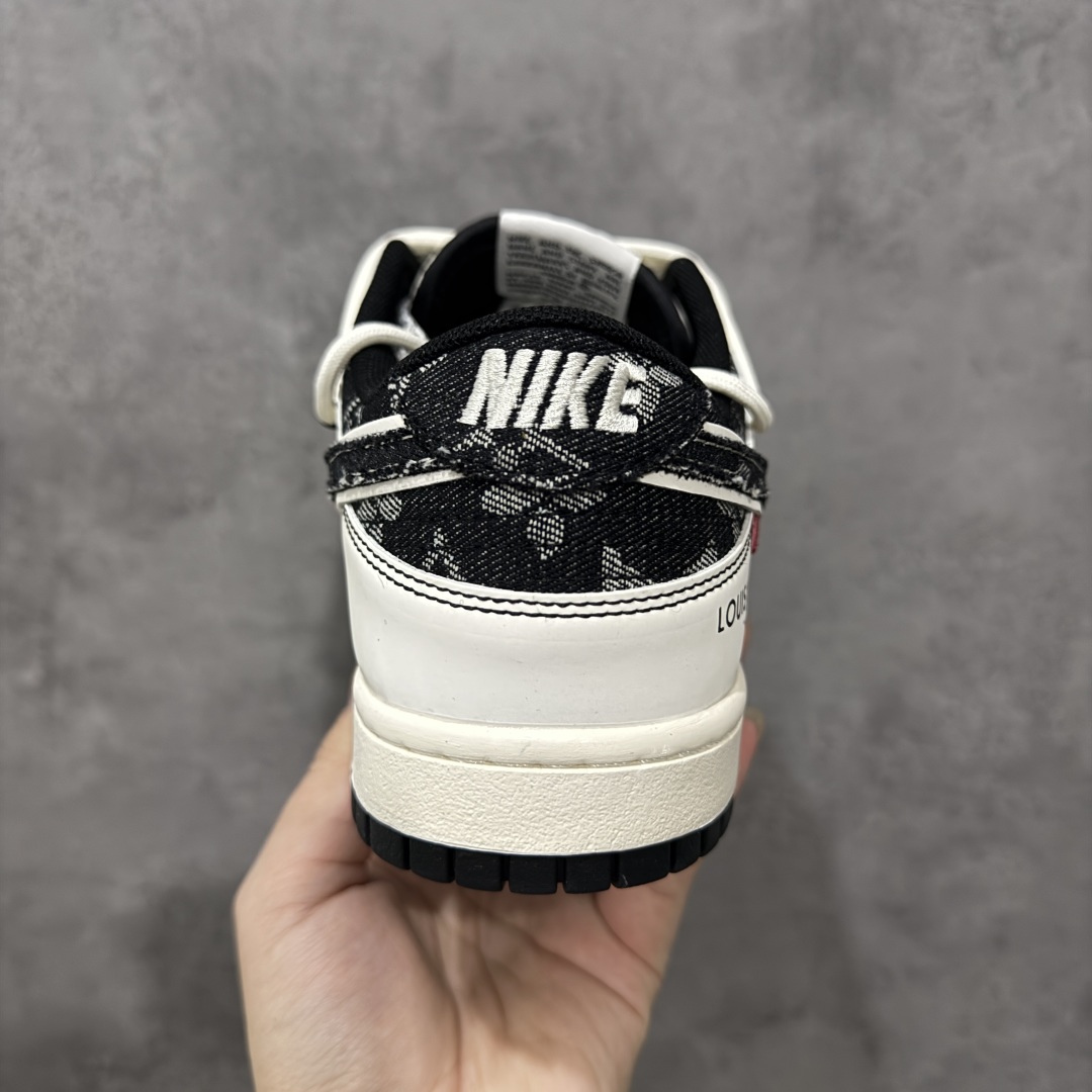 定制版Nike SB Dunk Low LV联名 黑帆布抽绳 周年高端定制 低帮休闲板鞋 YX5066-380