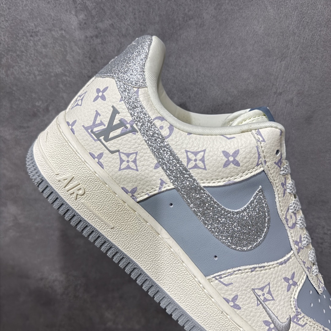 定制版NIke Air Force 1 '07 Low “LV联名——闪银勾”空军一号 低帮 运动鞋 休闲鞋  DF0188-078