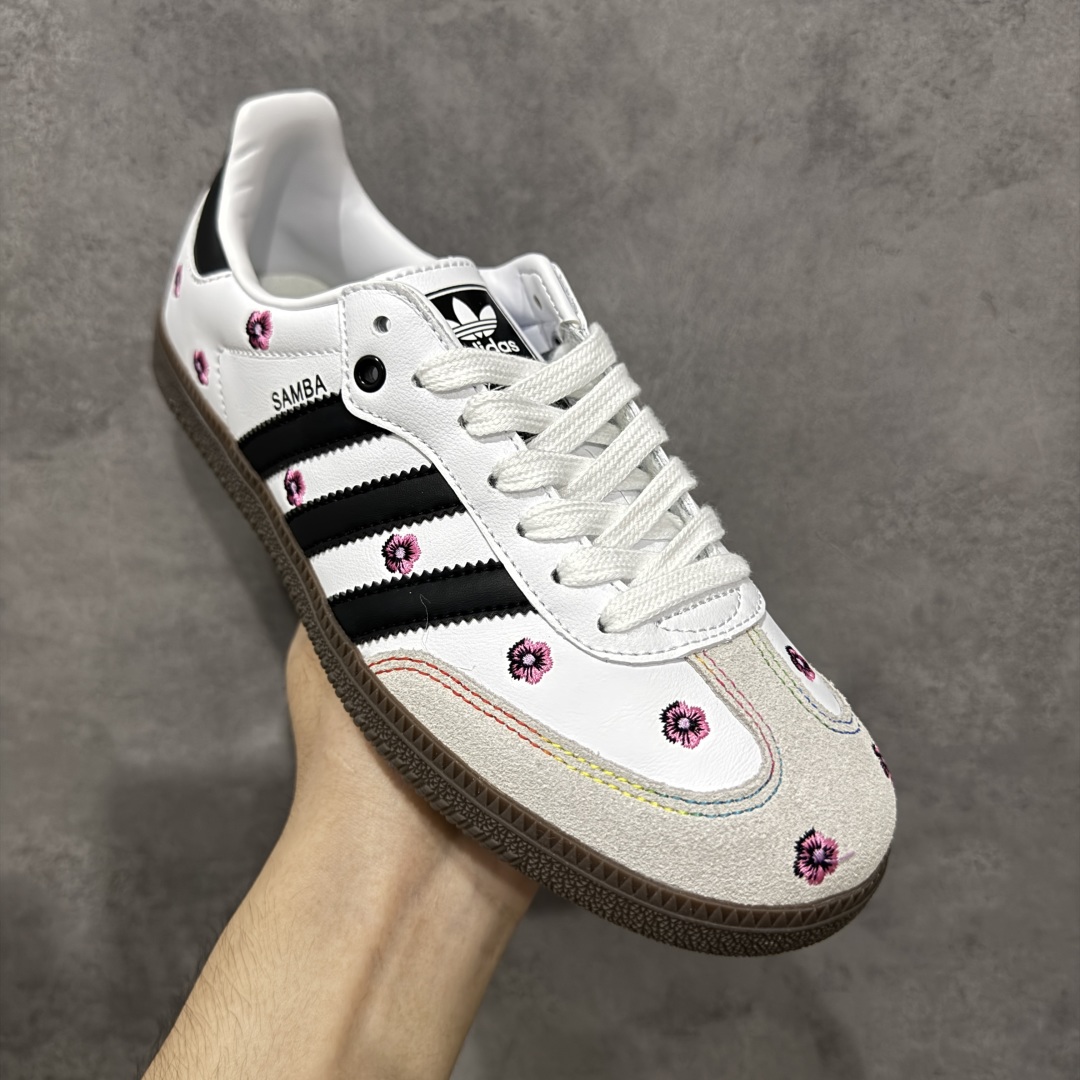 定制版Adidoriginals Samba OG 灰白小花  IF4389
