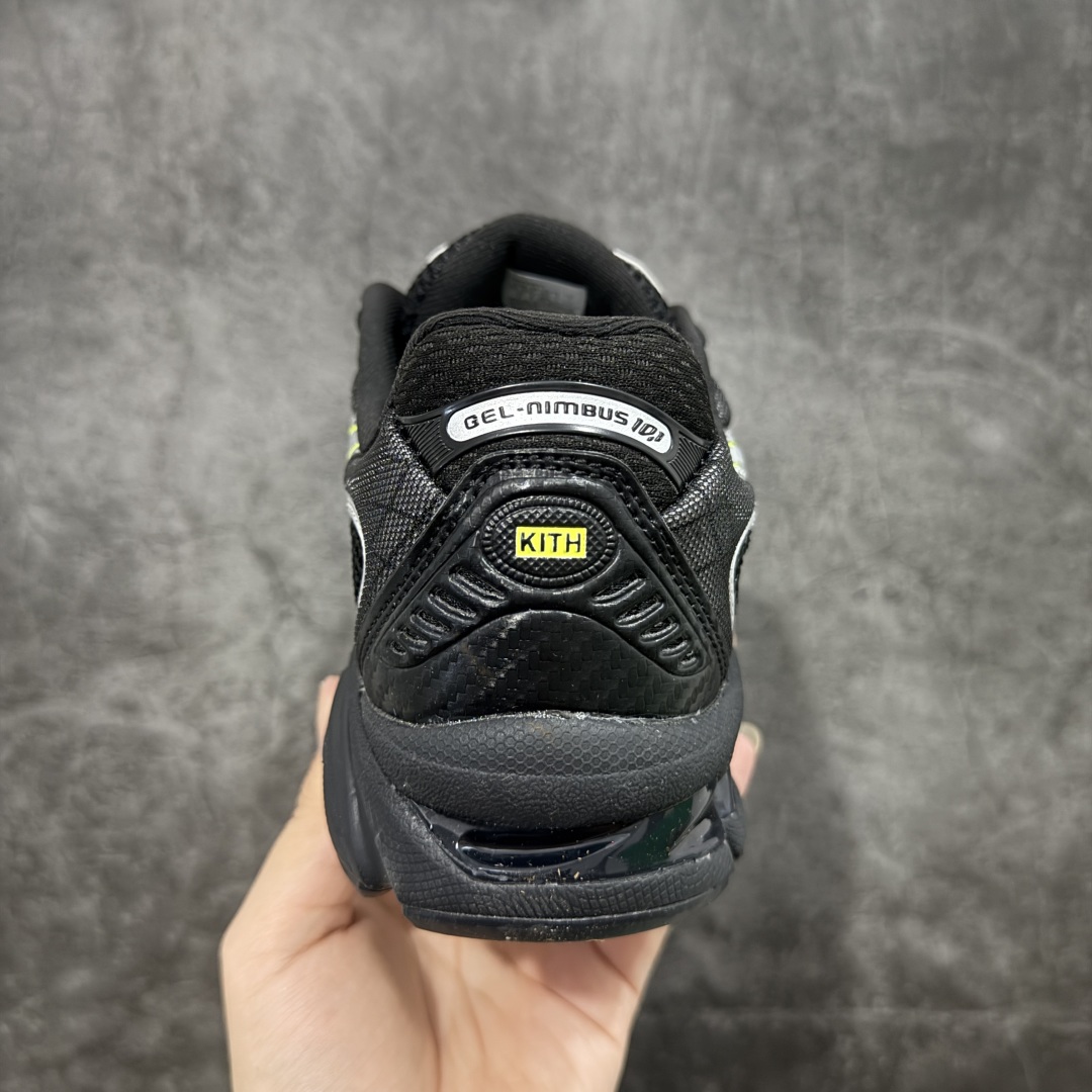 图片[4]-【纯原版】亚瑟士/ASICS Gel-Nimbus 10.1 x Kith联名 雨云10.1代系列轻量缓震休闲运动跑步鞋 黑绿银 #采用环保太空合成革配合透气网眼布鞋面材质 #中底3D可视GEL缓震胶效果 #升级EVA全新缓震中底部位科技组合耐磨橡胶外底片❗️ 尺码：36 37 37.5 38 39 39.5 40 40.5 41.5 42 42.5 43.5 44 45 编码： AMB270280-选品中心