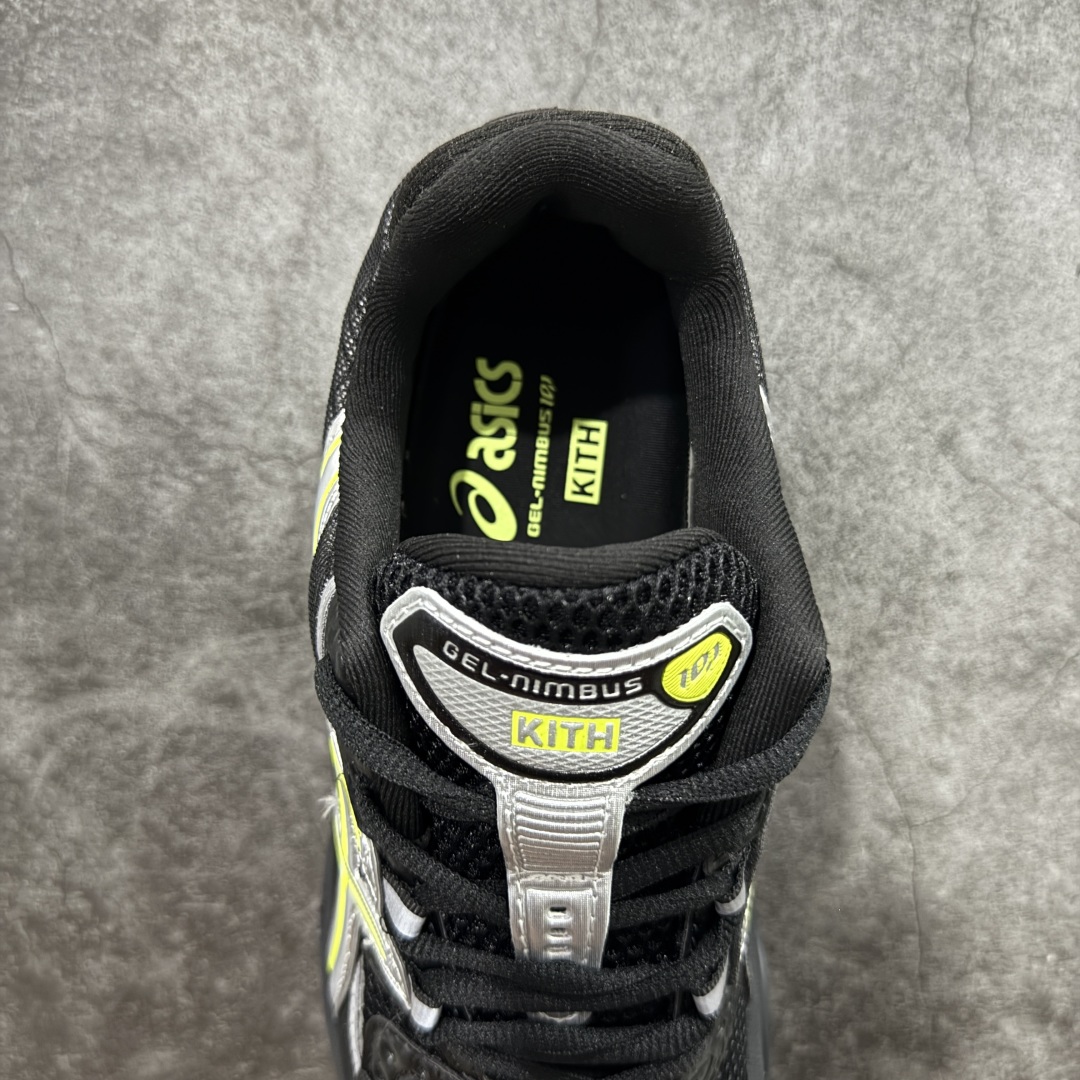 图片[8]-【纯原版】亚瑟士/ASICS Gel-Nimbus 10.1 x Kith联名 雨云10.1代系列轻量缓震休闲运动跑步鞋 黑绿银 #采用环保太空合成革配合透气网眼布鞋面材质 #中底3D可视GEL缓震胶效果 #升级EVA全新缓震中底部位科技组合耐磨橡胶外底片❗️ 尺码：36 37 37.5 38 39 39.5 40 40.5 41.5 42 42.5 43.5 44 45 编码： AMB270280-选品中心