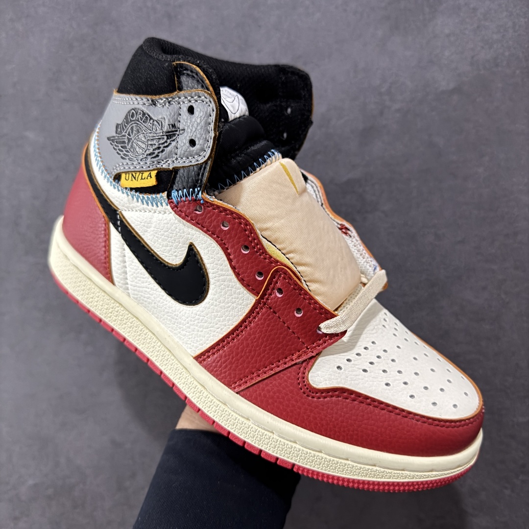 图片[3]-【头层福利版】Union x Air Jordan 1 Retro High高帮aj1 乔丹一代经典复古运动篮球板鞋 大厂福利 全头层皮料 原楦原纸板 细节如图所 尺码： 36-46-选品中心