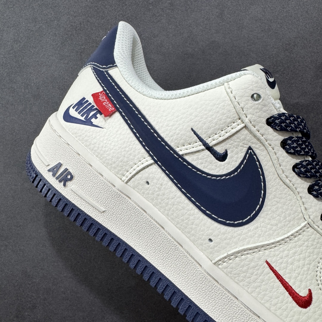 图片[6]-【定制版】Nike Air Force 1\’07 Low Supreme联名 米蓝勾 空军一号低帮休闲板鞋  #原楦头原纸板 原装鞋盒 原厂鞋底 超高清洁度 细节完美 货号：HH7518-071  尺码：36 36.5 37.5 38 38.5 39 40 40.5 41 42 42.5 43 44 44.5 45-选品中心