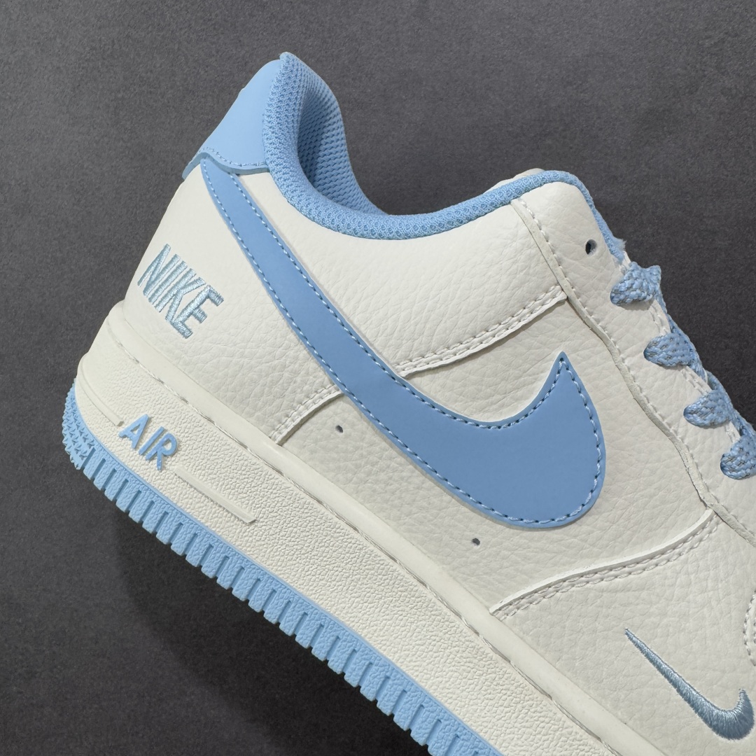 图片[6]-【定制版】Nike Air Force 1\’07 Low 联名 天蓝勾 空军一号低帮休闲板鞋  #原楦头原纸板 原装鞋盒 原厂鞋底 超高清洁度 细节完美 货号：CS5288-030  尺码：36 36.5 37.5 38 38.5 39 40 40.5 41 42 42.5 43 44 44.5 45-选品中心