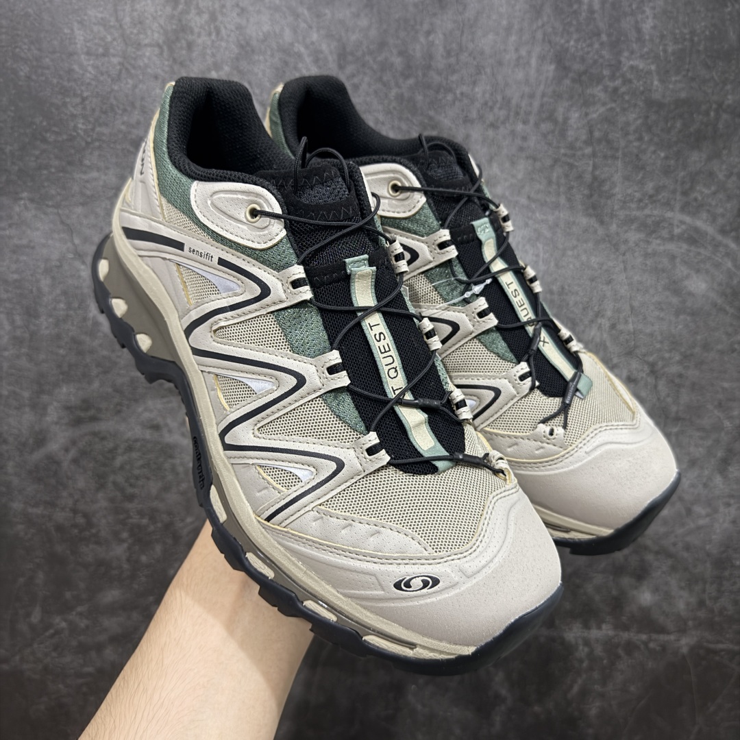 【A1外贸版】Salomon XT-QUEST ADV 萨洛蒙情侣款户外机能鞋 复古卡其色 474790 全新外贸大厂出品 细节品质大改进 独立私模 最大做到47.5码 全鞋采用为原厂一致材料打造 全新鞋型 相对市场版本 版型更正 全新玻璃冲刀 清洁度提升 同步原版左右鞋带孔的间距加大(市场版间距太小) 网面与鞋头材料校对一致无色差(市面版本有色差) 大底contagrip凹陷程度同步原版(市面版都有差别) 鞋舌两侧鞋帮脚踝处更加直挺(之前老版往中间踏) 鞋头处添加☯️太极标 所有细节多次修改校正 坚持同步原版无差别 毋庸置疑全市场最好的版本💪🏻终端优势供应 尺码:36 36.5 37.5 38 38.5 39 40 40.5 41 42 42.5 43 44 44.5 45 46 47.5-选品中心