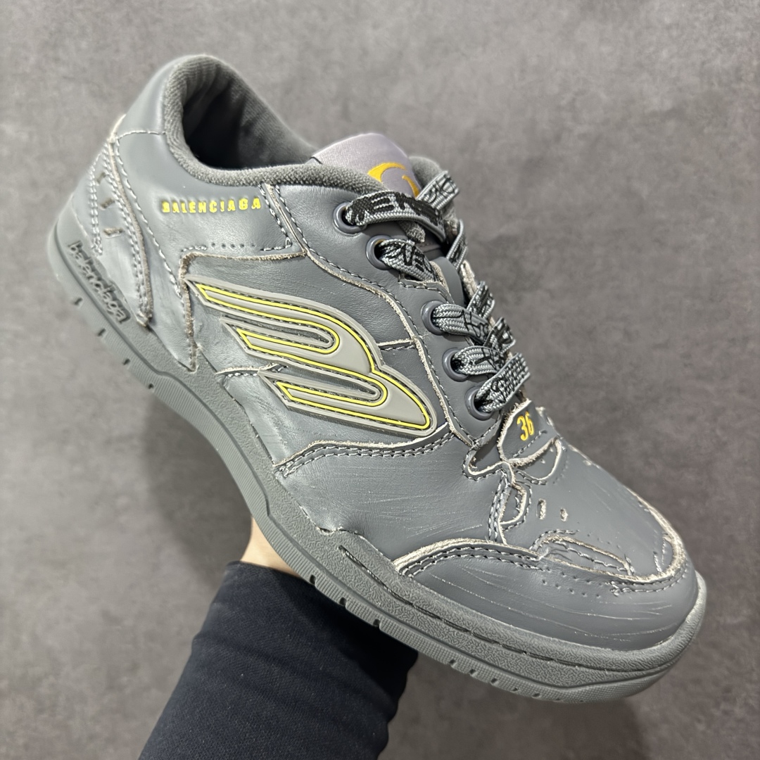 图片[3]-【广东礼盒版】Balenciaga 巴黎世家 Hamptons 手工做旧款 牛皮革 复古圆头系带低帮休闲鞋 官方原配套鞋盒 防尘纸配套齐全 尺码：35 36 37 38 39 40 女鞋先出-选品中心