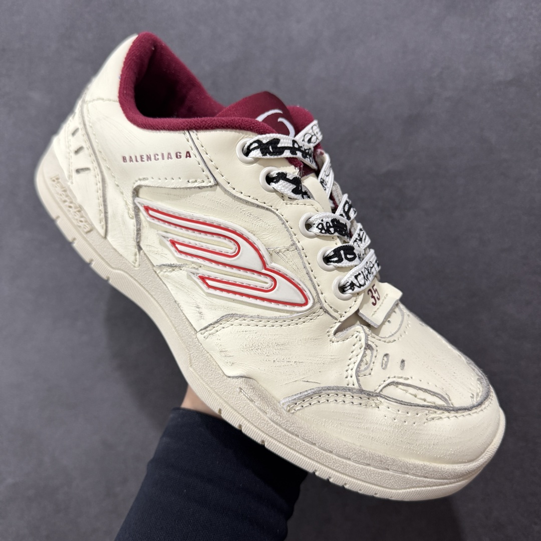 图片[3]-【广东礼盒版】Balenciaga 巴黎世家 Hamptons 手工做旧款 牛皮革 复古圆头系带低帮休闲鞋 官方原配套鞋盒 防尘纸配套齐全 尺码：35 36 37 38 39 40 女鞋先出-选品中心