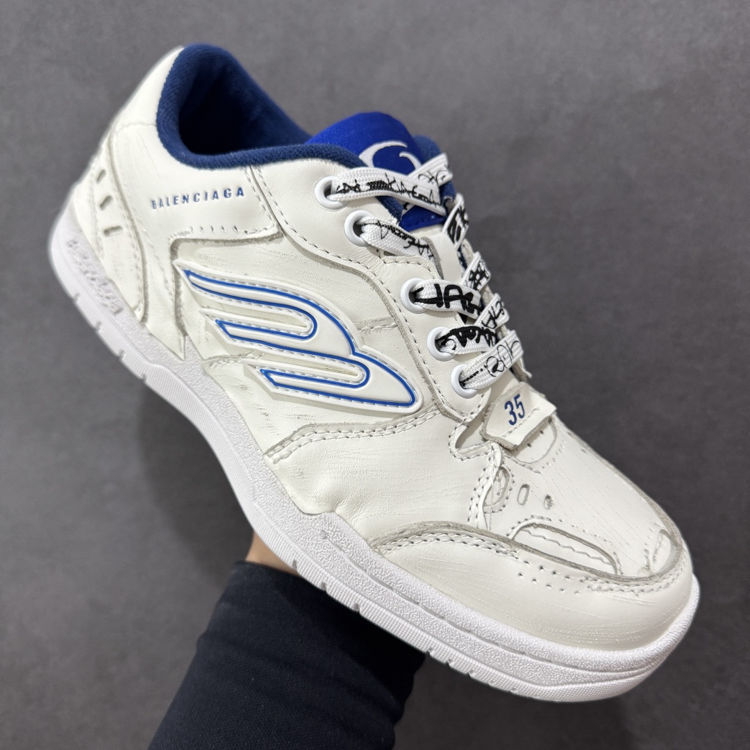 图片[3]-【广东礼盒版】Balenciaga 巴黎世家 Hamptons 手工做旧款 牛皮革 复古圆头系带低帮休闲鞋 官方原配套鞋盒 防尘纸配套齐全 尺码：35 36 37 38 39 40 女鞋先出-选品中心