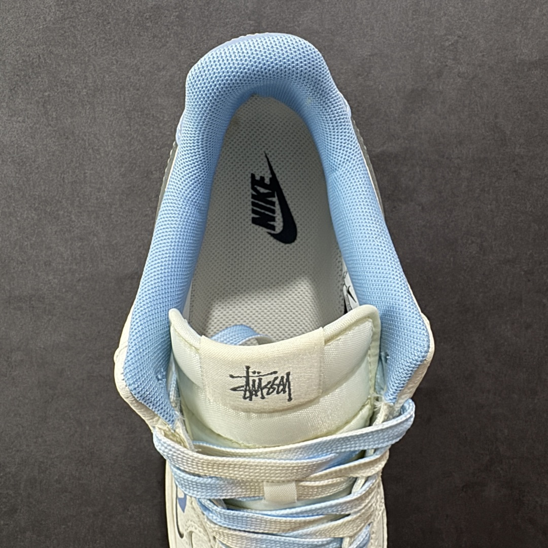260 定制版 Nike Air Force 1'07 Low 斯图西联名 骷髅米灰蓝 空军一号低帮休闲板鞋 QW5606-269