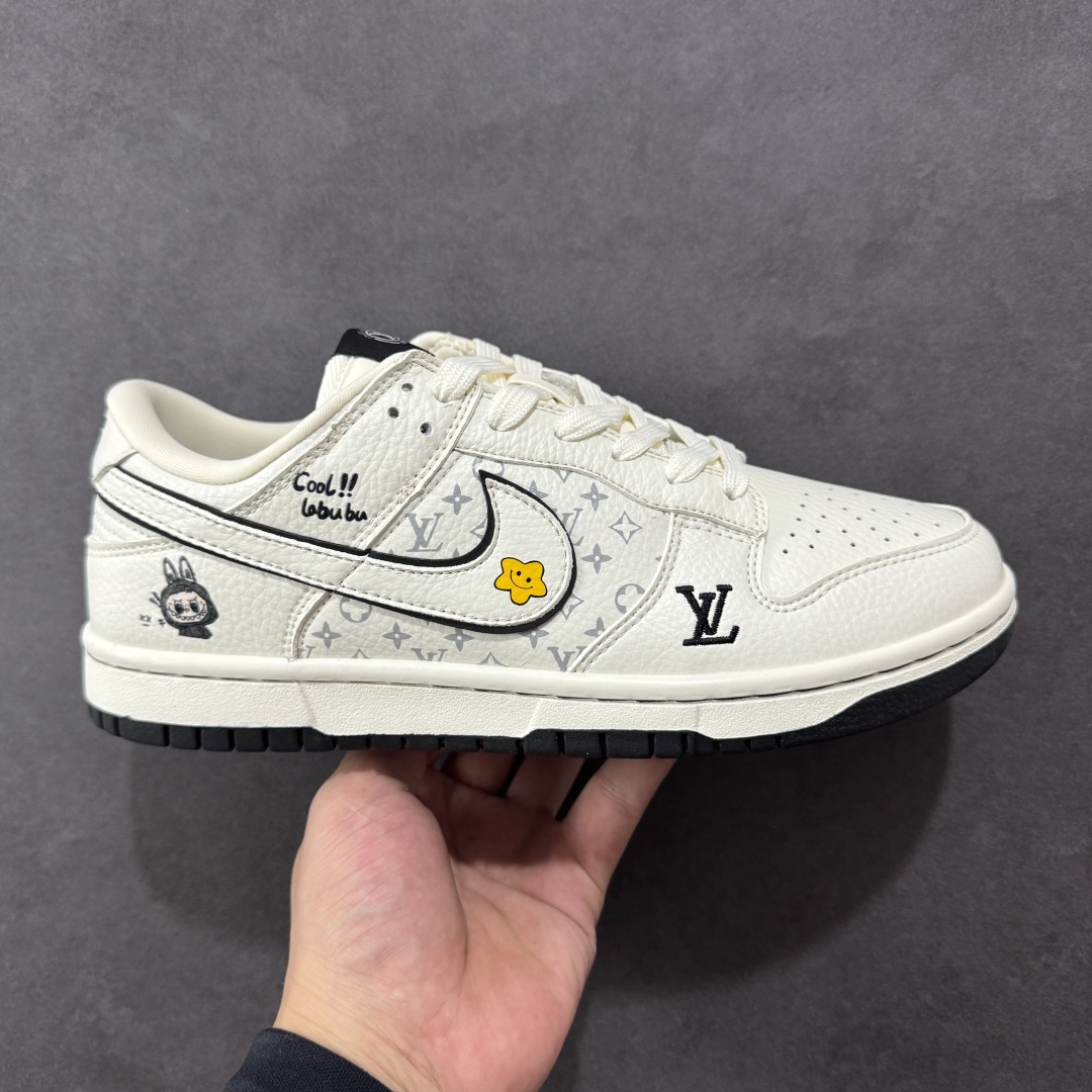 280 定制版 Nike SB Dunk Low LV拉布布 三方联名 白碳黑 高端定制 低帮休闲板鞋 SC0601-455