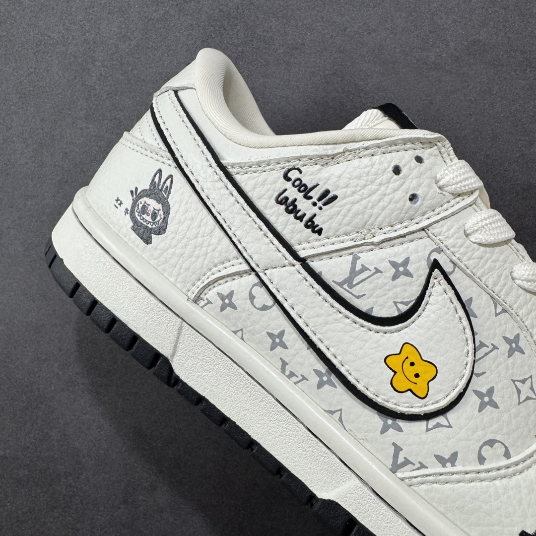 280 定制版 Nike SB Dunk Low LV拉布布 三方联名 白碳黑 高端定制 低帮休闲板鞋 SC0601-455