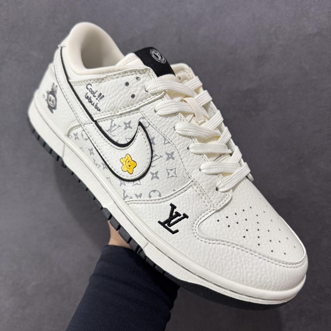 280 定制版 Nike SB Dunk Low LV拉布布 三方联名 白碳黑 高端定制 低帮休闲板鞋 SC0601-455