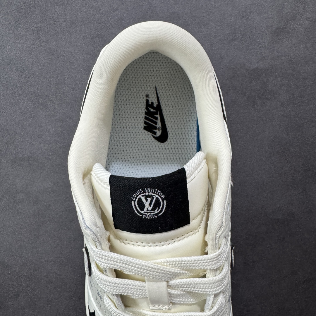 280 定制版 Nike SB Dunk Low LV拉布布 三方联名 白碳黑 高端定制 低帮休闲板鞋 SC0601-455