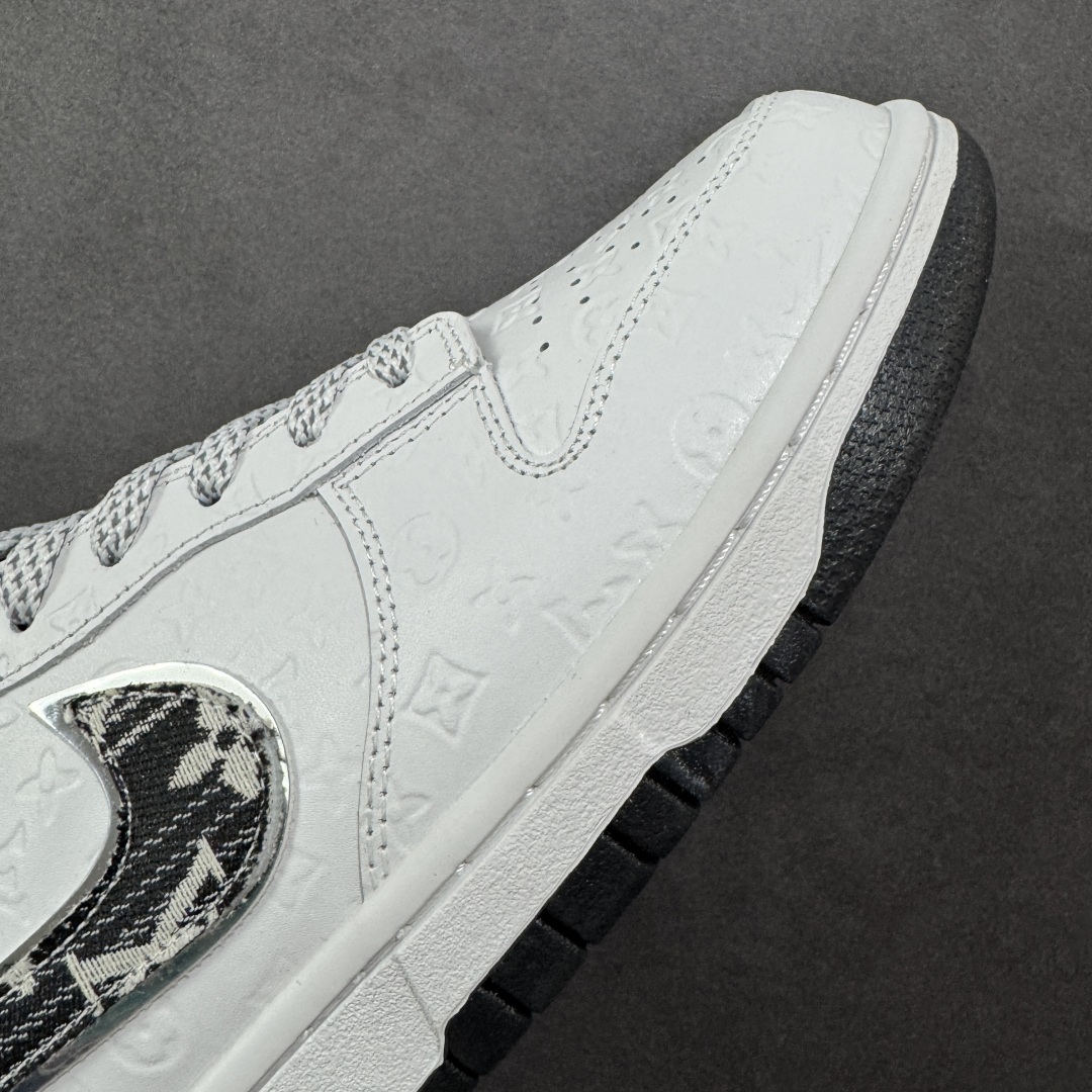 定制版 Louis Vuitton x Nike Dunk SB Low 路易威登LV低帮 白黑牛仔勾 休闲运动板鞋 DS6608-002