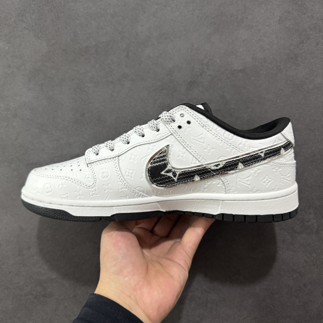 定制版 Louis Vuitton x Nike Dunk SB Low 路易威登LV低帮 白黑牛仔勾 休闲运动板鞋 DS6608-002