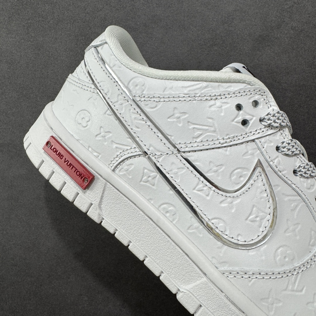 260 定制版 Nike SB Dunk Low “路易威登LV联名---纯白lv印花” 高端定制 低帮休闲板鞋 DS6608-001