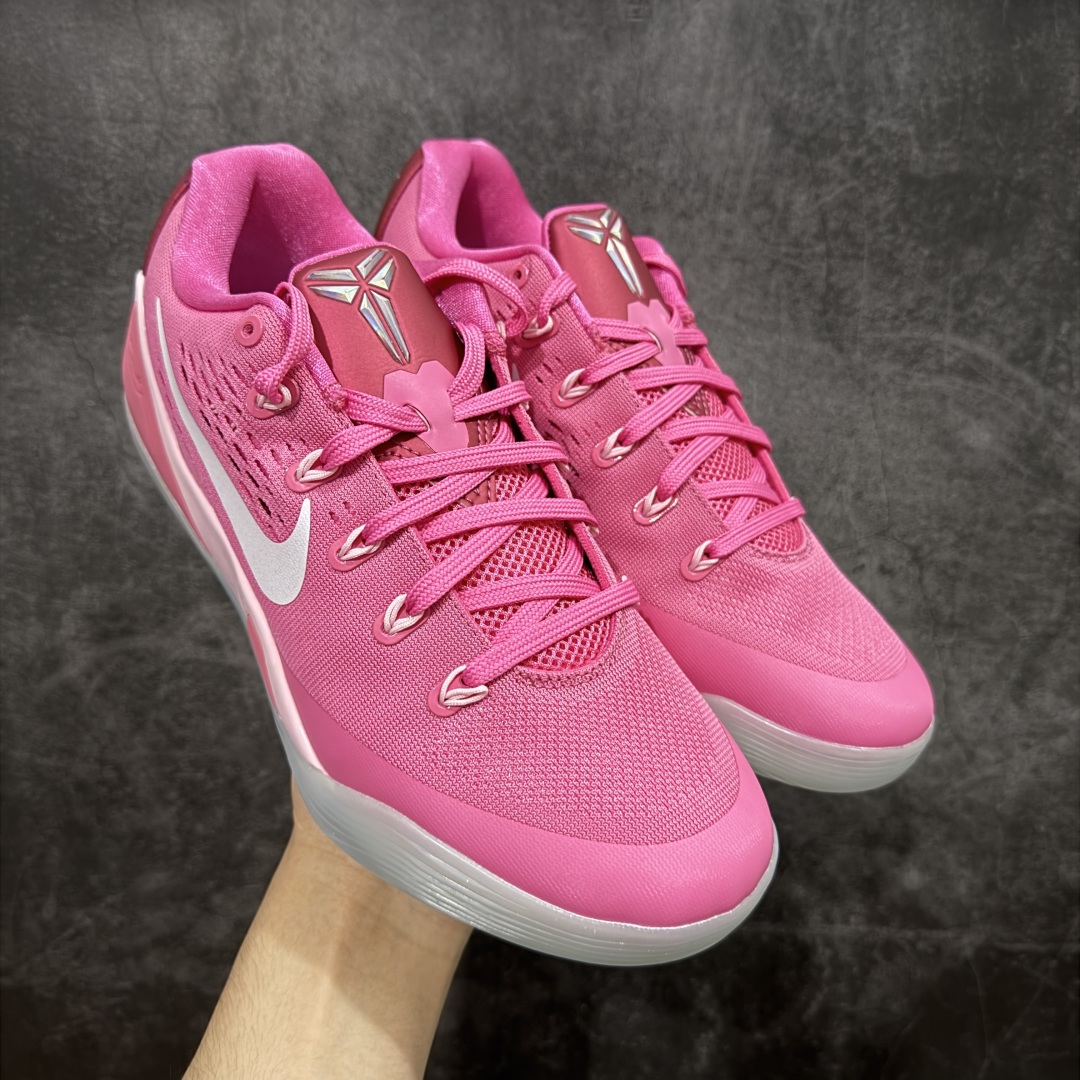 【S2纯原】Nike Kobe 9 Low EM Think Pink PE 科比九代舒适减震防滑低帮篮球鞋 粉色 HQ4995-600 React科技鞋垫加持 实战配置直接拉满 原楦纸板开发 鞋身流线型、后跟塑形 区分土肥圆 原厂针织鞋面一针一线匹配原版 全身鞋材卡料色独家定制 唯一万针立体刺绣SWOOSH 真实底模最大48.5 实战利器 专供海外市场 尺码:40 40.5 41 42 42.5 43 44 44.5 45 46 47.5 48.5 (脚宽、脚胖 建议买大半码)-选品中心
