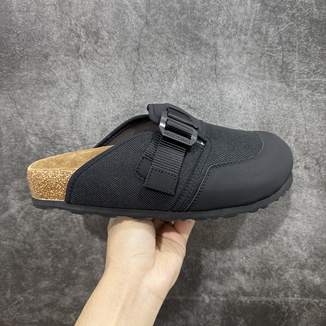  
【纯原】黑色机能风格2025年新款勃肯拖鞋 博肯irkenstock Boston Suede 波士