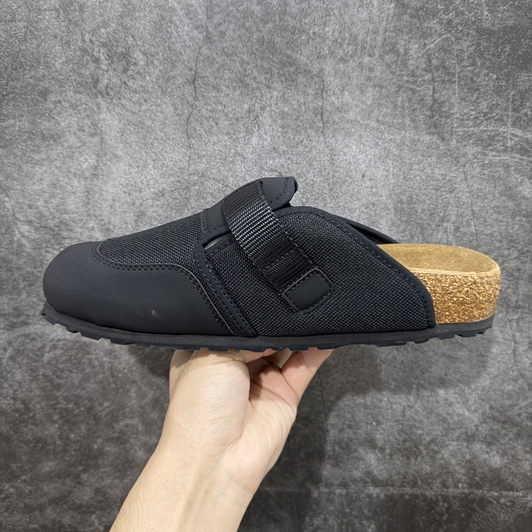  
【纯原】黑色机能风格2025年新款勃肯拖鞋 博肯irkenstock Boston Suede 波士