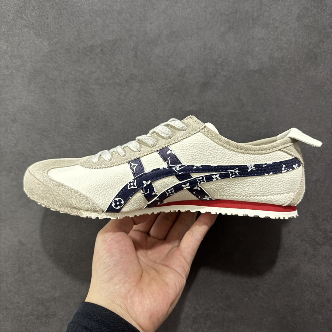  
【定制版】Onitsuka Tiger 鬼冢虎 -LV联名 低帮运动休闲鞋 棕色撞色条纹配色   亚