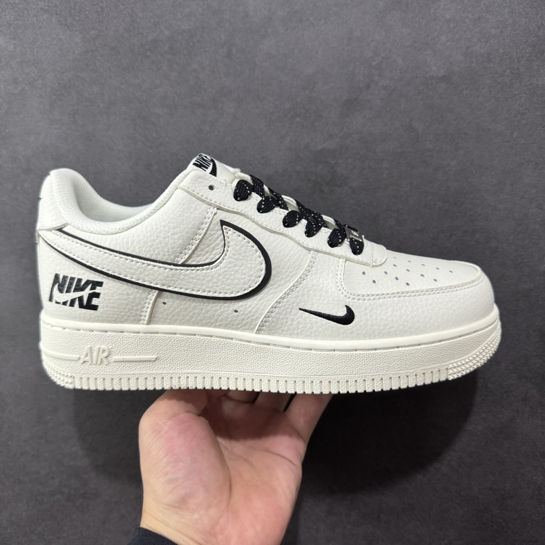  
【定制版】Nike Air Force 1'07 Low 联名 米黑边 空军一号低帮休闲板鞋 CS5
