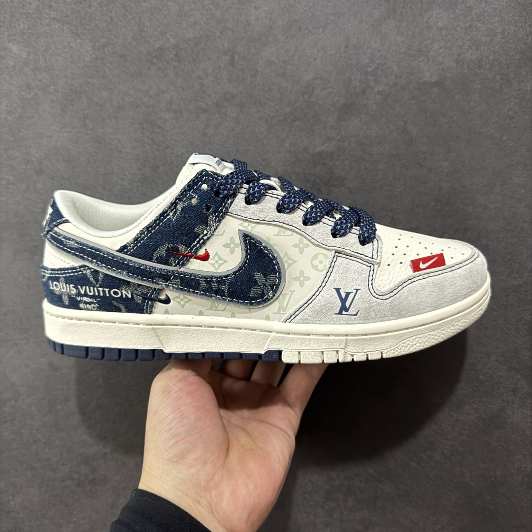  
【定制版】Nike SB Dunk Low LV联名 猪八蓝牛仔 周年高端定制 低帮休闲板鞋 YX5