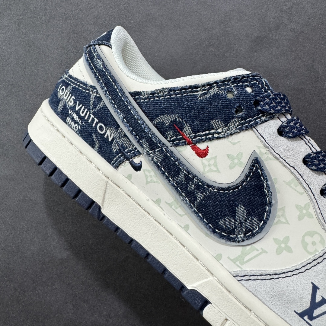  
【定制版】Nike SB Dunk Low LV联名 猪八蓝牛仔 周年高端定制 低帮休闲板鞋 YX5