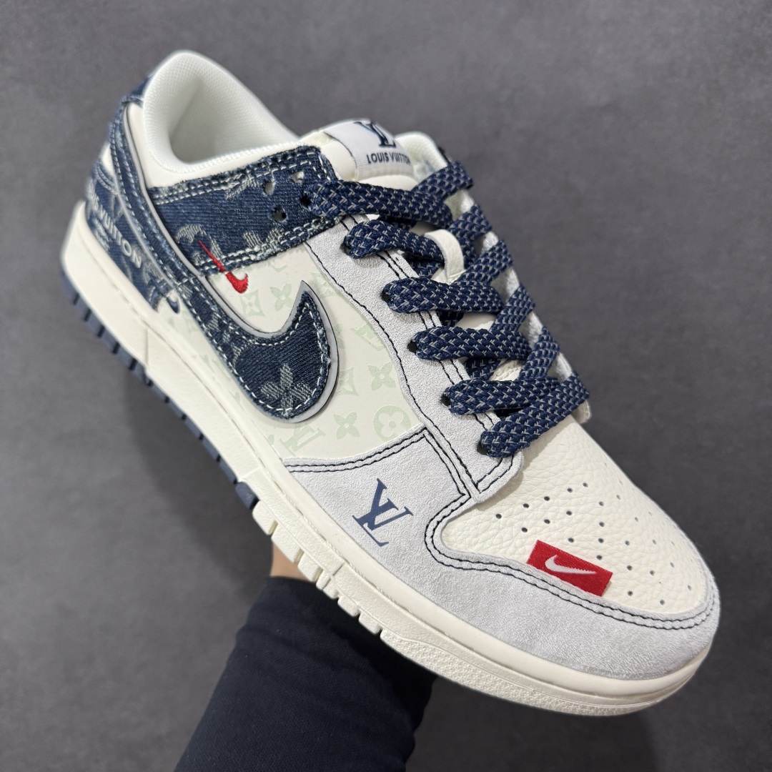  
【定制版】Nike SB Dunk Low LV联名 猪八蓝牛仔 周年高端定制 低帮休闲板鞋 YX5