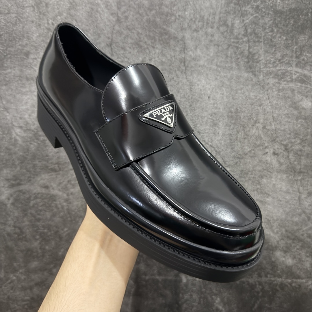 420 东莞纯原版 Prada 乐福鞋 全真牛皮 2024年春夏最好的穿的乐福鞋