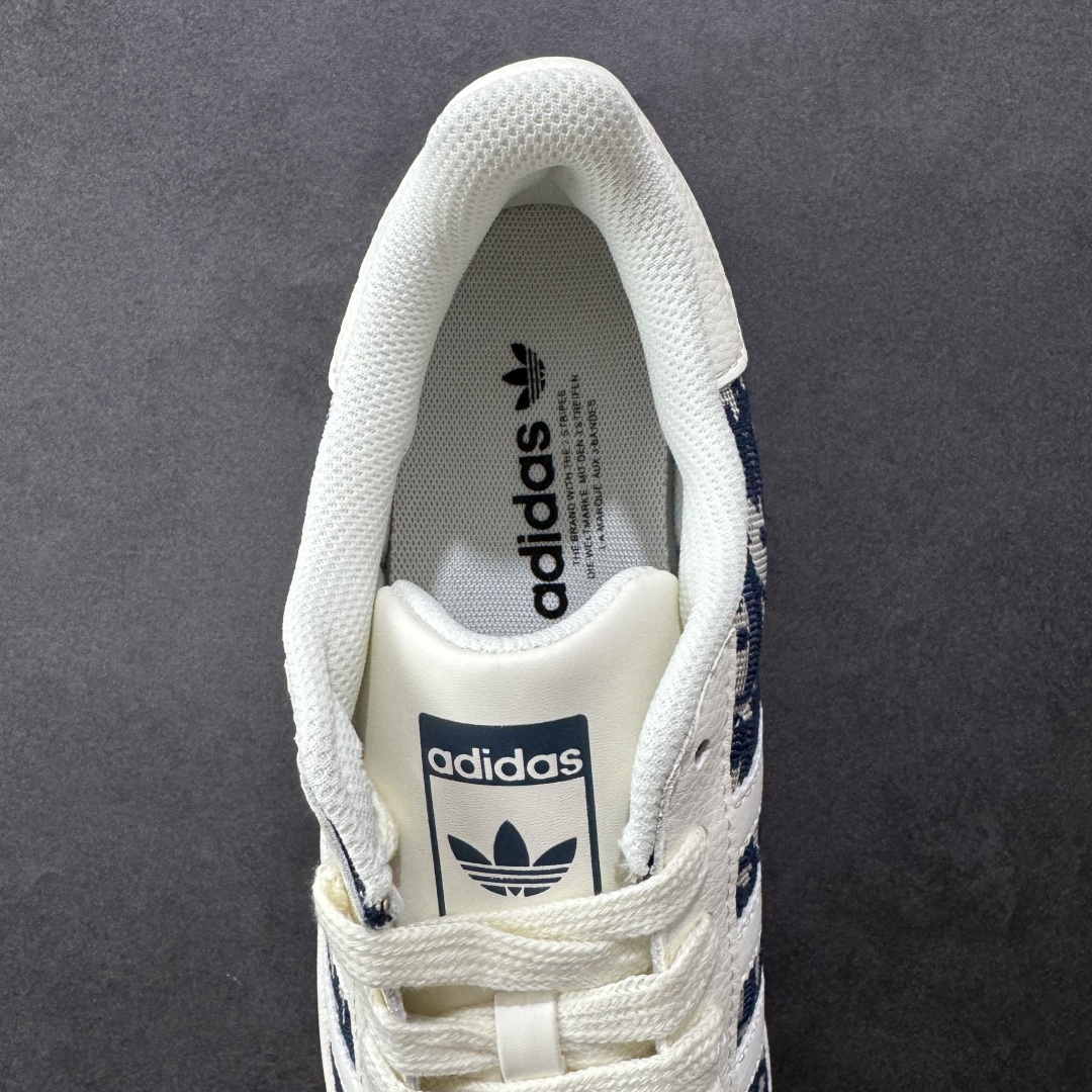 240 定制版 Dior x Adidas Original Superstar 迪奥 x 阿迪达斯 低帮 联名蓝白色 贝壳头防滑耐磨轻便板鞋 JY8913
