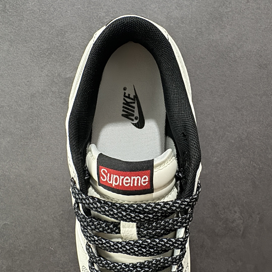  
【纯原】Nike SB Dunk Low Supreme联名 米黑线小红勾 高端定制 低帮休闲板鞋
