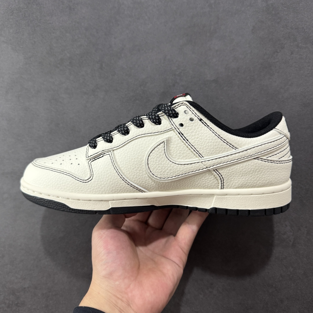  
【纯原】Nike SB Dunk Low Supreme联名 米黑线小红勾 高端定制 低帮休闲板鞋
