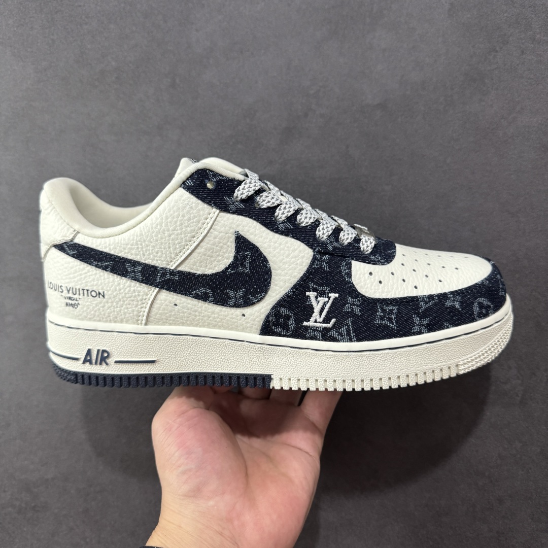 260 定制版 Nike Air Force 1'07 Low LV联名 深蓝牛仔 空军一号低帮休闲板鞋 SC0601-553