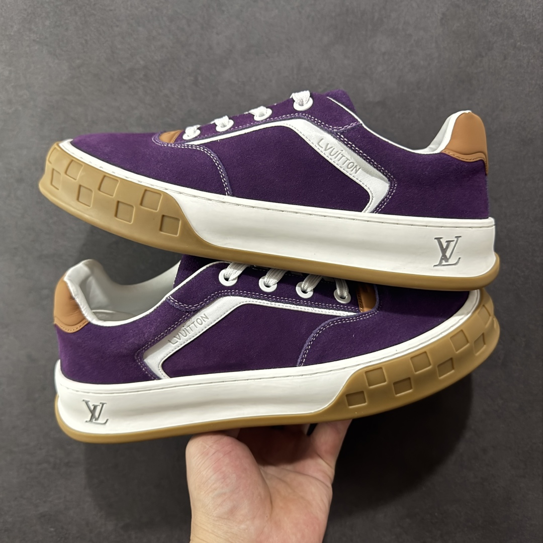 380 广东礼盒版本 LOUIS VUITTON skate sneaker 2025 秋冬男士系列 Classic 牛皮革 圆头系带 低帮 生活休闲鞋