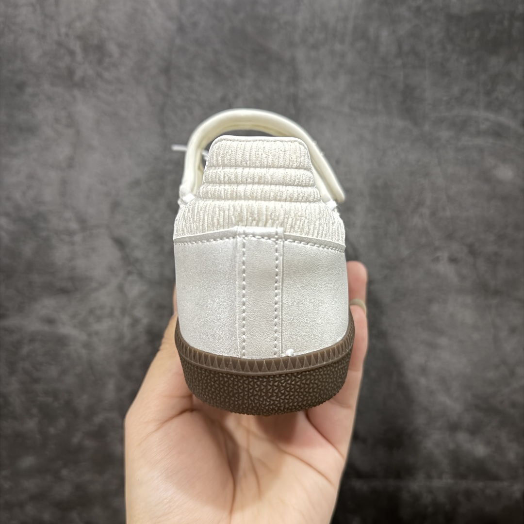 神版 adidas originals Samba Jane 舒适百搭 玛丽珍鞋 女款 白粉 JR4482