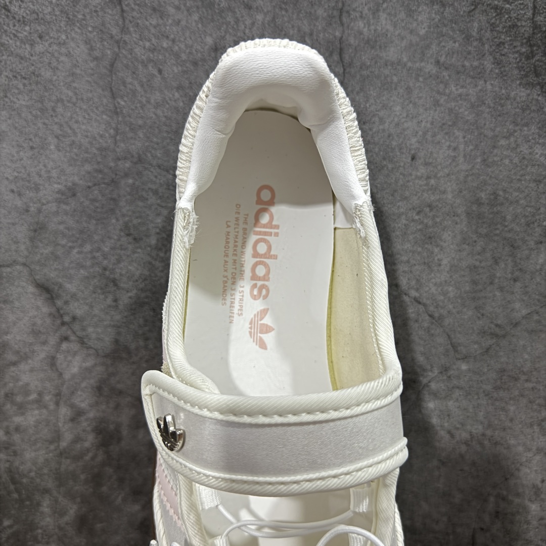 神版 adidas originals Samba Jane 舒适百搭 玛丽珍鞋 女款 白粉 JR4482